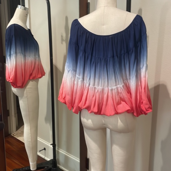 Young Fabulous & Broke Top Peasant Tie Dye Boho size small - Picture 3 of 10